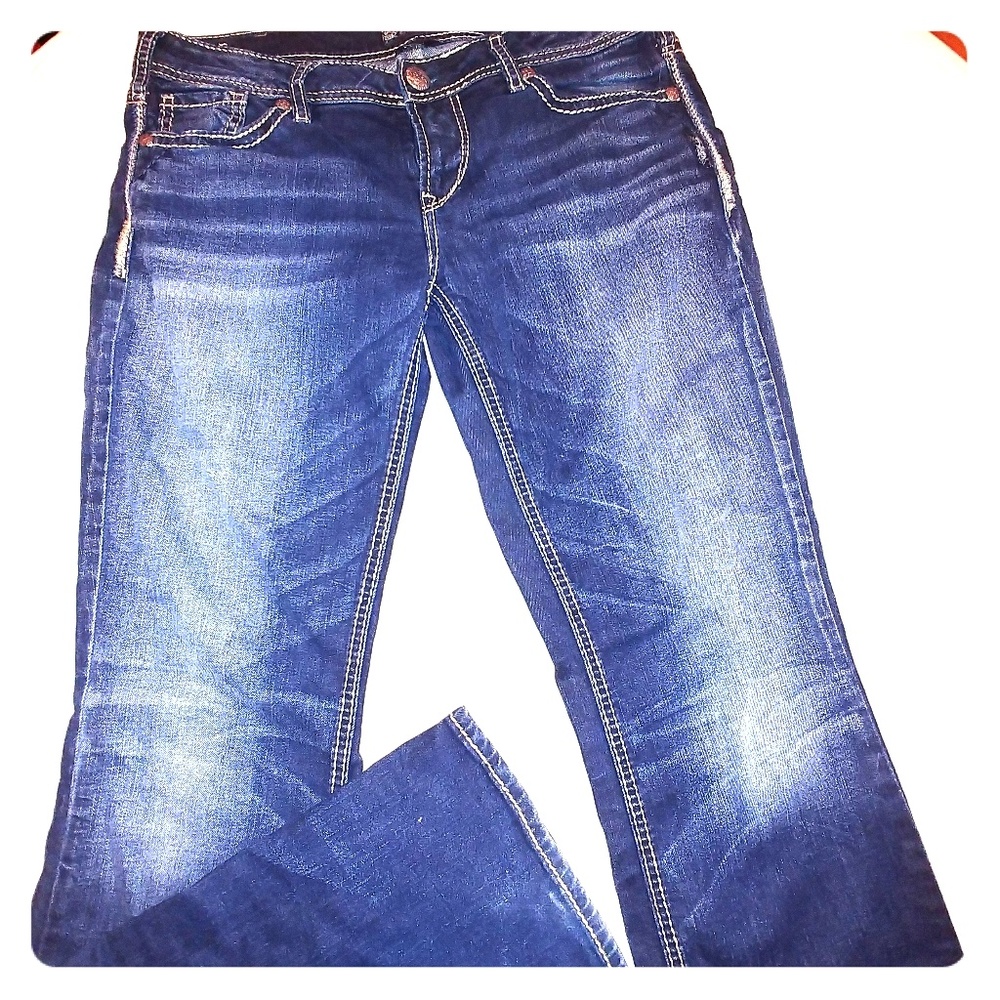 Silver Aiko Mid Boot cut jeans